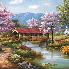 Схема вышивки «Мост»