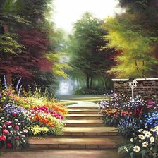 Схема вышивки «пейзаж»