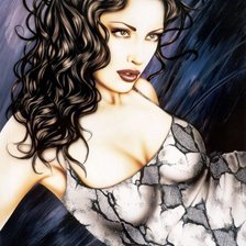 Схема вышивки «Девушка»