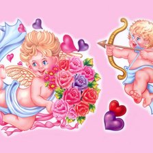 Схема вышивки «Амурчики»