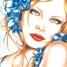 Схема вышивки «Девушка»