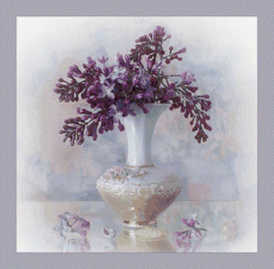 букет сирени - ваза, сирень, цветы, букет - предпросмотр