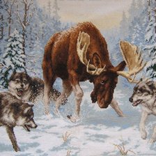 Схема вышивки «встреча в лесу»