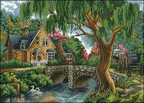 Схема вышивки «домик»