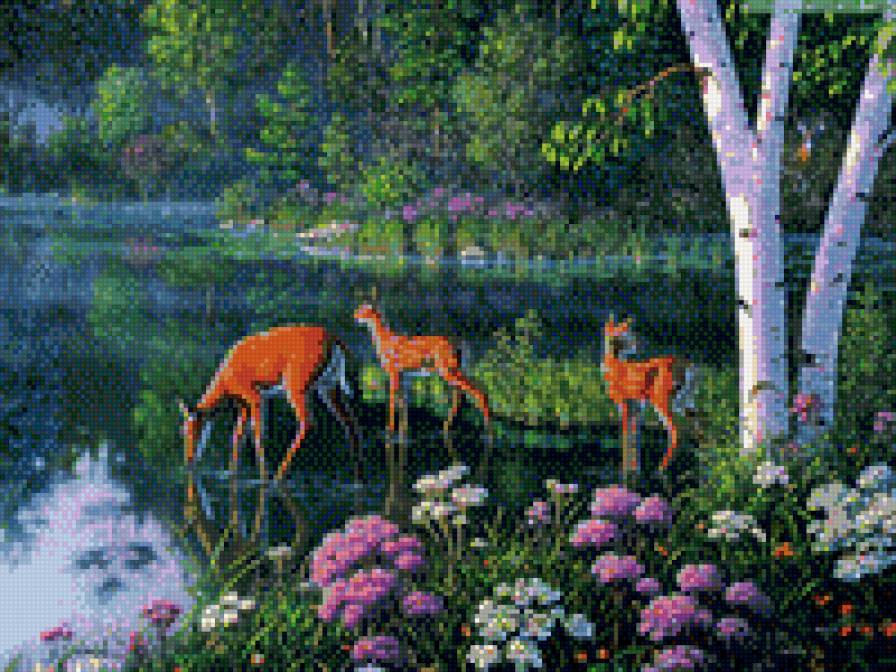 лес олени - предпросмотр