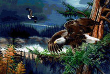 Схема вышивки «охота»