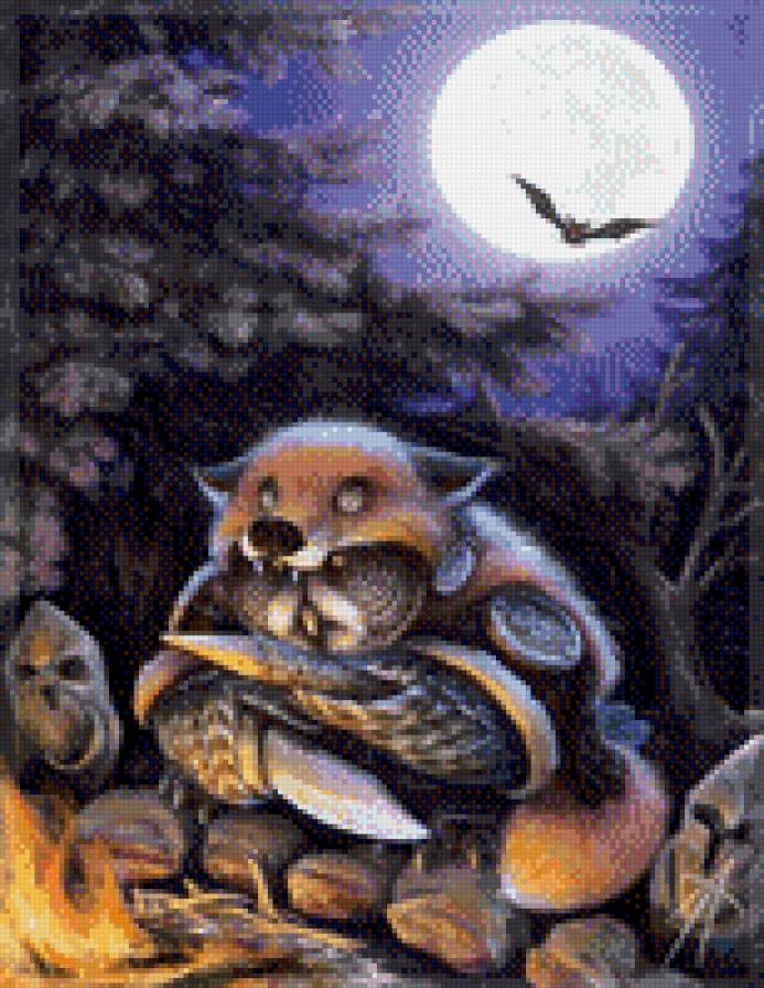 Охотник - сова, птицы - предпросмотр