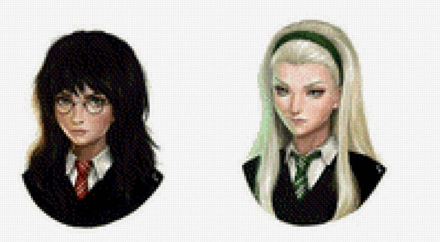 Гарри и Драко-девушки - драко, хогвартс, девушки, гарри - предпросмотр