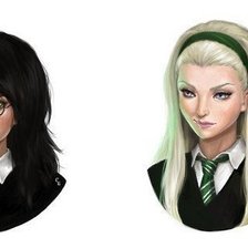 Схема вышивки «Гарри и Драко-девушки»