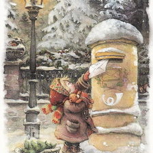 Схема вышивки «Письмо Деду Морозу»