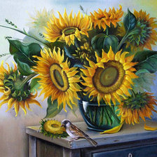 Схема вышивки «подсолнухи»