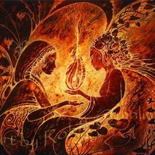 Схема вышивки «огонь»