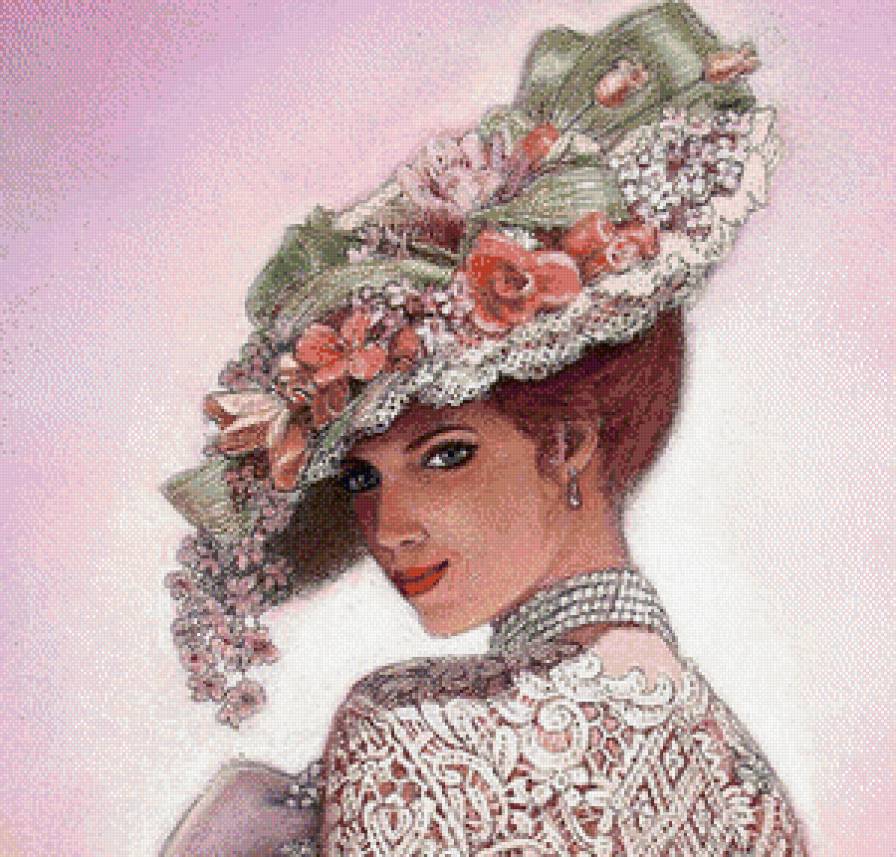 дама в шляпе - мадам, женщина, девушка - предпросмотр