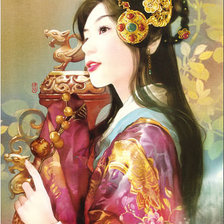 Схема вышивки «девушка»