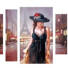 Схема вышивки «триптих париж»