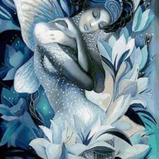 Схема вышивки «девушка-фея»