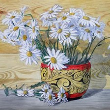 Схема вышивки «ромашки»