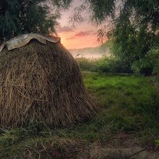 Схема вышивки «Стог сена»