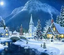 Схема вышивки «зимний пейзаж»