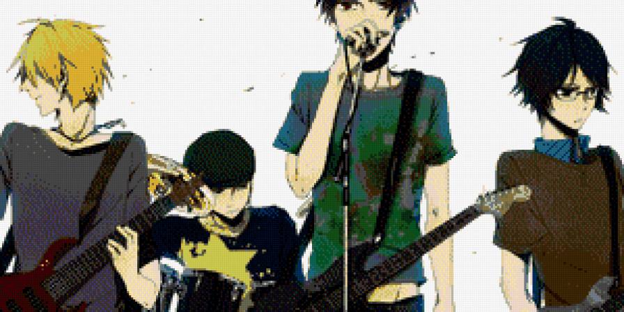 Группа - музыка, песня, группа, парни, аниме, гитара - предпросмотр