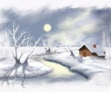 Схема вышивки «зимний пейзаж»