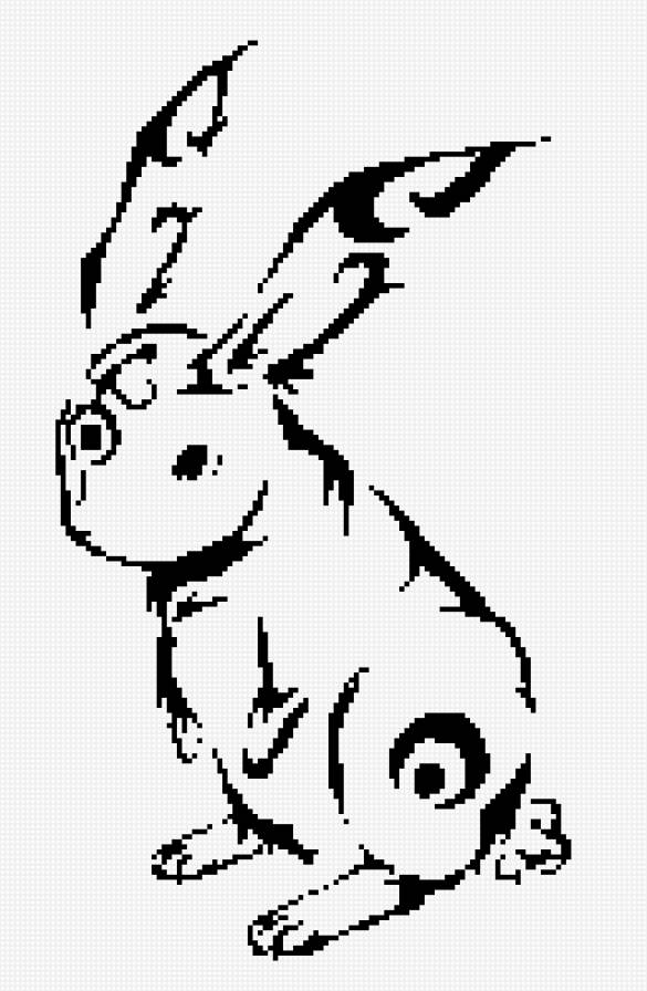 Кролик - кролик, монохром - предпросмотр