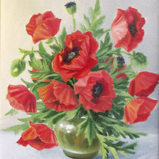 Схема вышивки «маки»