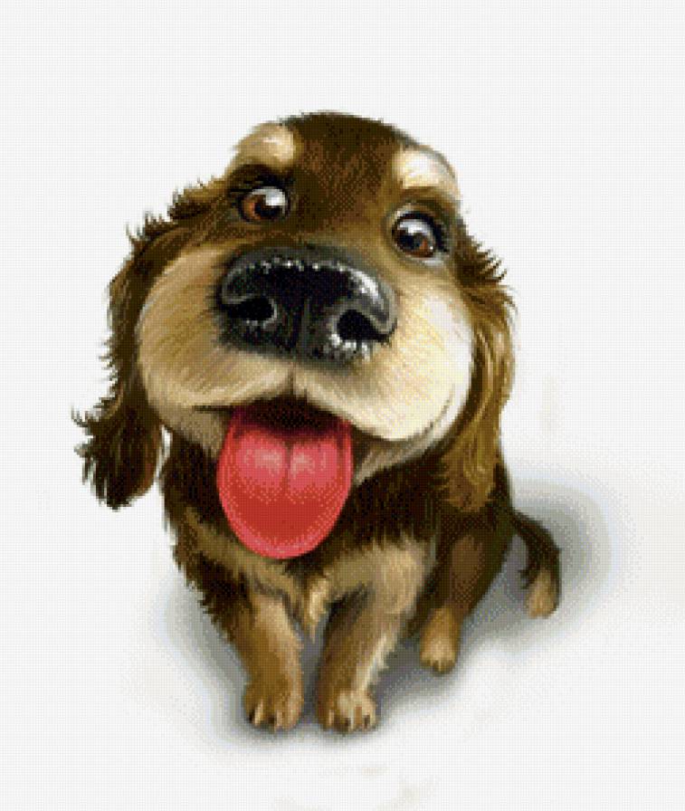 Веселый пес - щенок, собака, пес - предпросмотр