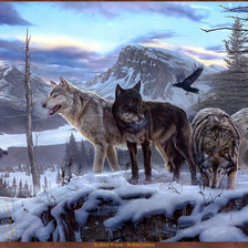 Схема вышивки «Серия "Волки"»