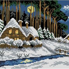 Схема вышивки «Зима»