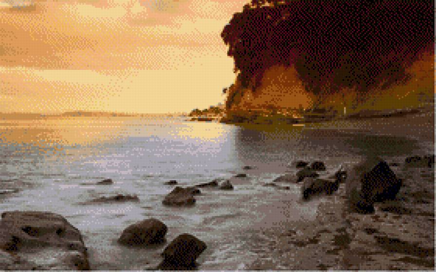 валуны - берег, пейзаж, камни, море, валуны, морской пейзаж - предпросмотр