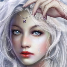 Схема вышивки «Девушка»