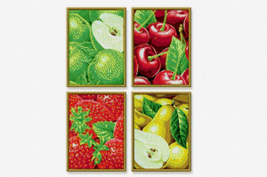 Полиптих"Фрукты" - полиптих, фрукты - предпросмотр