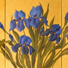 Схема вышивки «Триптих"Ирисы"»