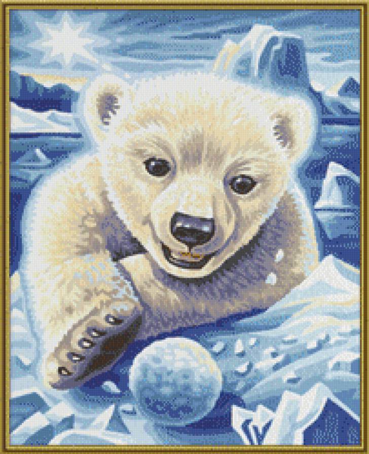 Белый медвежонок - животные, медведи - предпросмотр