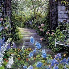 Схема вышивки «дворик»