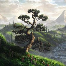 Схема вышивки «дерево бонсай»