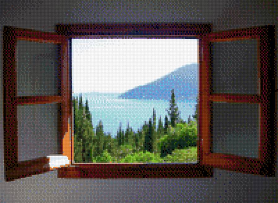 Ялта - море, пейзаж, крым, лето, ялта. окно - предпросмотр