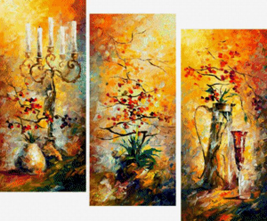 триптих леонида афремова - картина, картины - предпросмотр