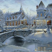 Схема вышивки «зима»