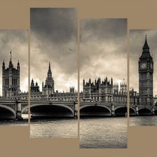 Схема вышивки «триптих биг бен»