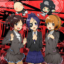 Схема вышивки «Хару, Хроме и Кеоко»