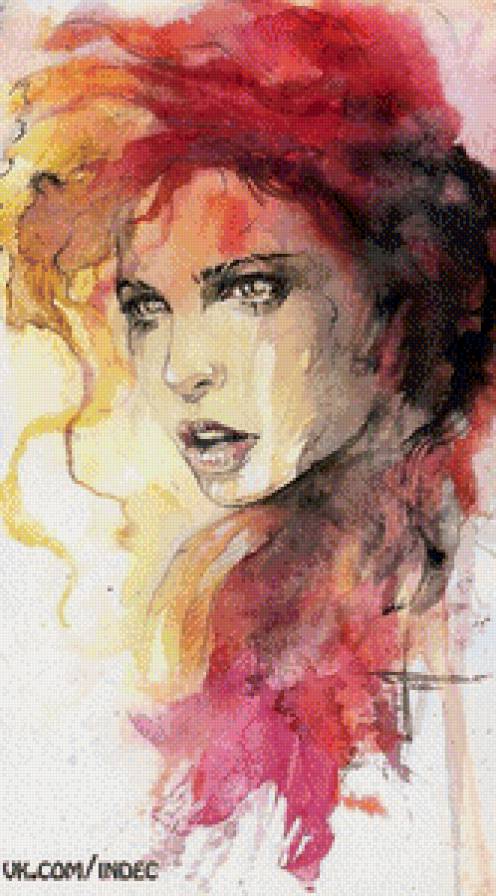 Девушка (акварель) - акварель, рисунок, девушка - предпросмотр