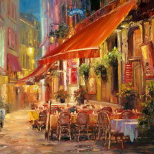 Схема вышивки «Улочки. Художник Haixia Liu»