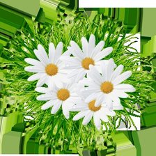 Схема вышивки «ромашки»