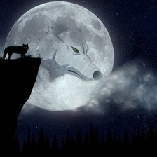 Схема вышивки «Волк»