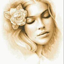 Схема вышивки «Девушка»