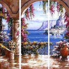 Схема вышивки «триптих арка»