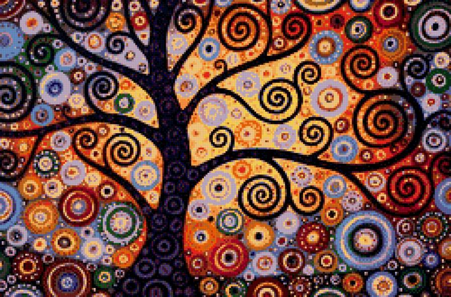 Дерево счастья. Абстракция - абстракция, позитив, дерево - предпросмотр