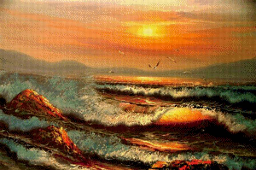 Морской пейзаж - пейзаж, природа, море - предпросмотр